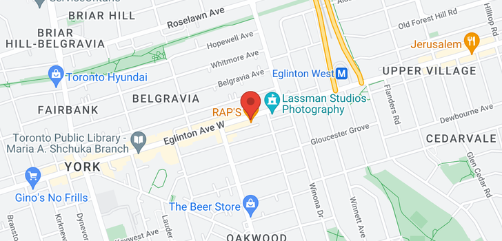 map of 1541A EGLINTON AVE W